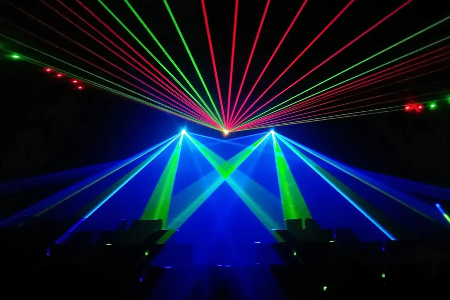 Lasershow im Strandkino Zempin