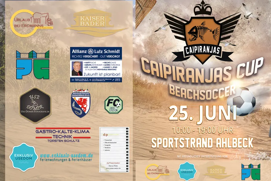Willkommen zum Caipiranjas-Cup 2016 am Sportstrand der Kaiserbäder