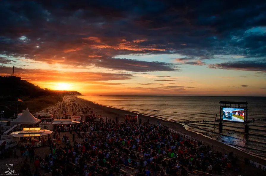 Fußball-EM 2024: Public Viewing am Strand von Heringsdorf