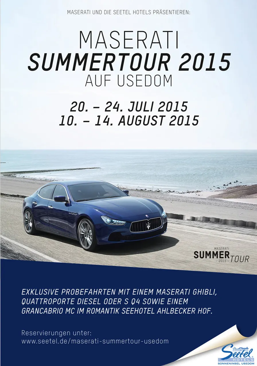 Maserati Summertour 2015 zu Gast bei Seetel