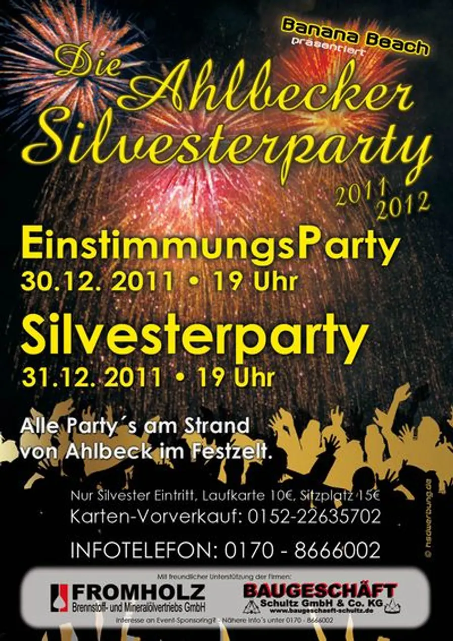 Usedomer Silvesterparty 2011 am Ahlbecker Strand