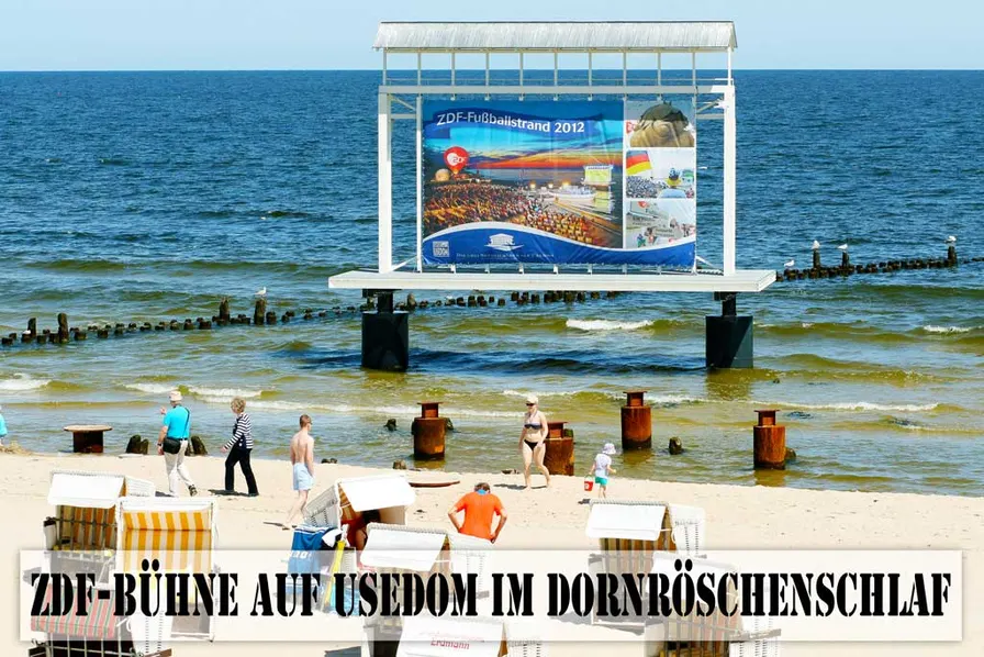 ZDF-Bühne auf Usedom im Dornröschenschlaf