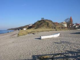 Blick von der Seebrücke auf den Schmiedeberg