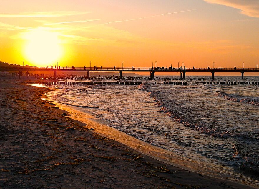 Sonnenuntergang am Zingster St