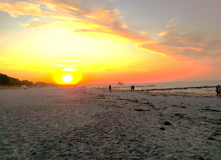 Sonnenuntergang am Zingster St