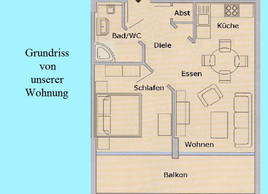 Grundriss der Wohnung