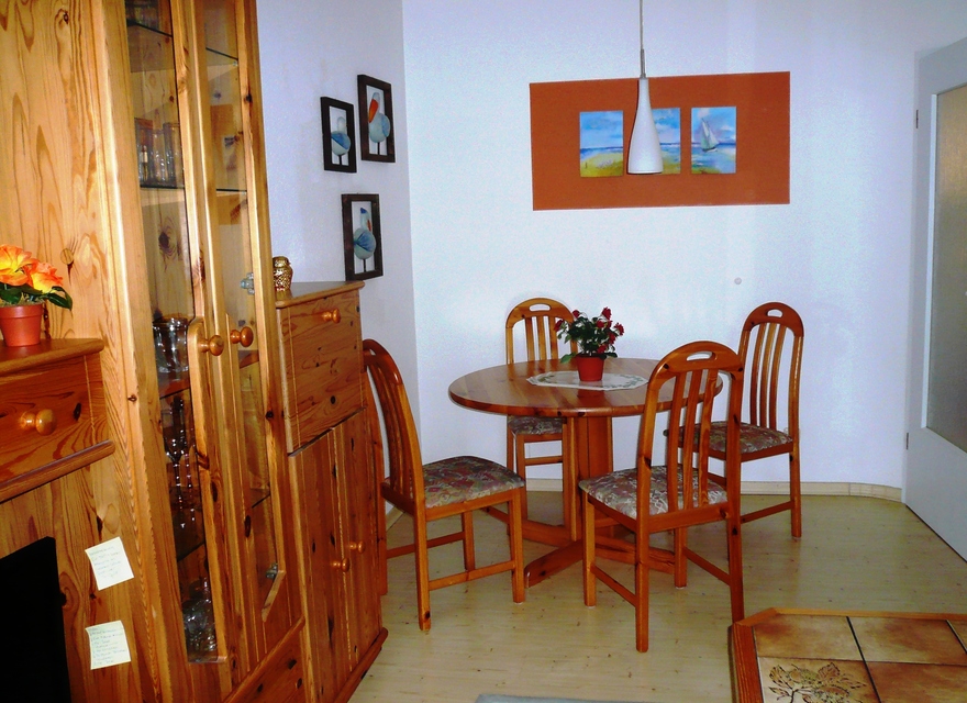 Essecke im Wohnzimmer