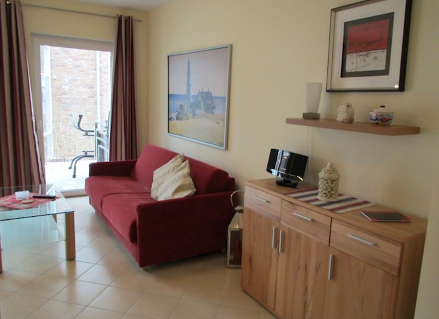 Sitzecke mit Schlafcouch