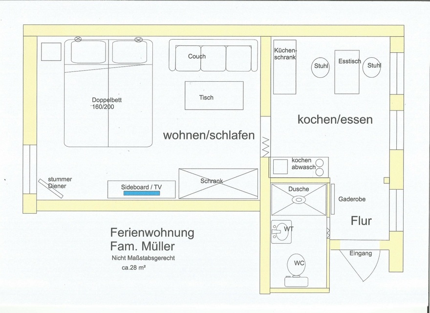 Grundriss FeWo  Nr. 3