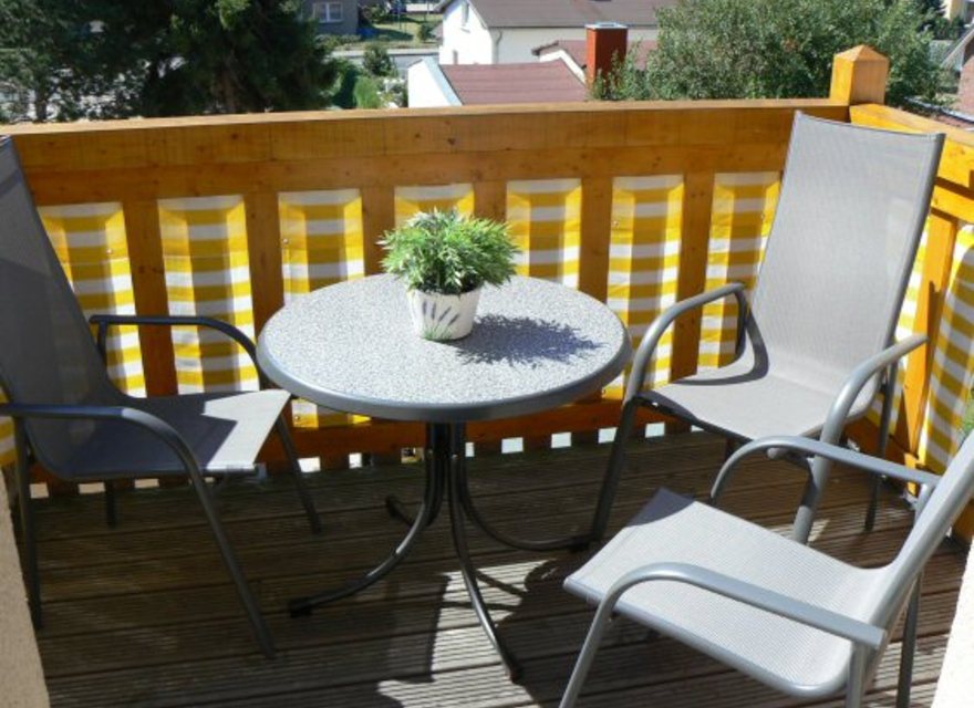 Blick auf den Südbalkon