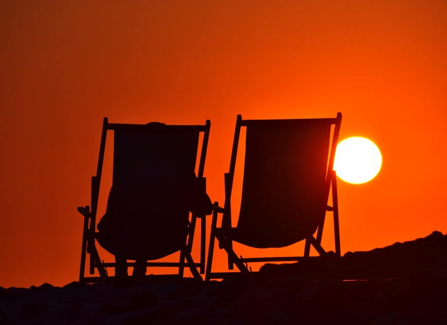 Sonnenuntergang in der Lagune