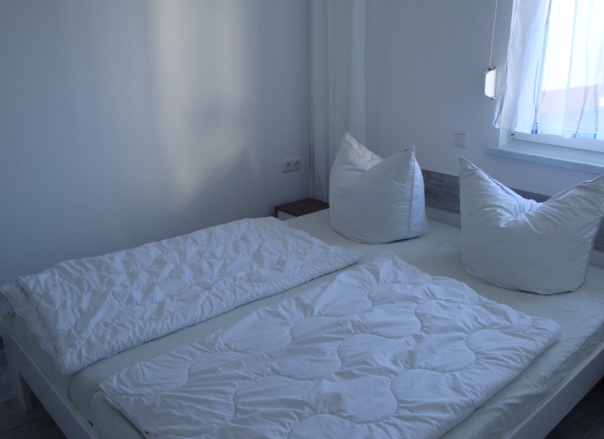 Schlafraum mit Doppelbett