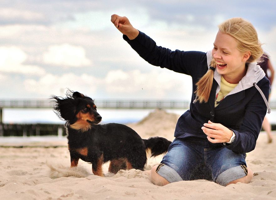 Spiel am Koserower Strand