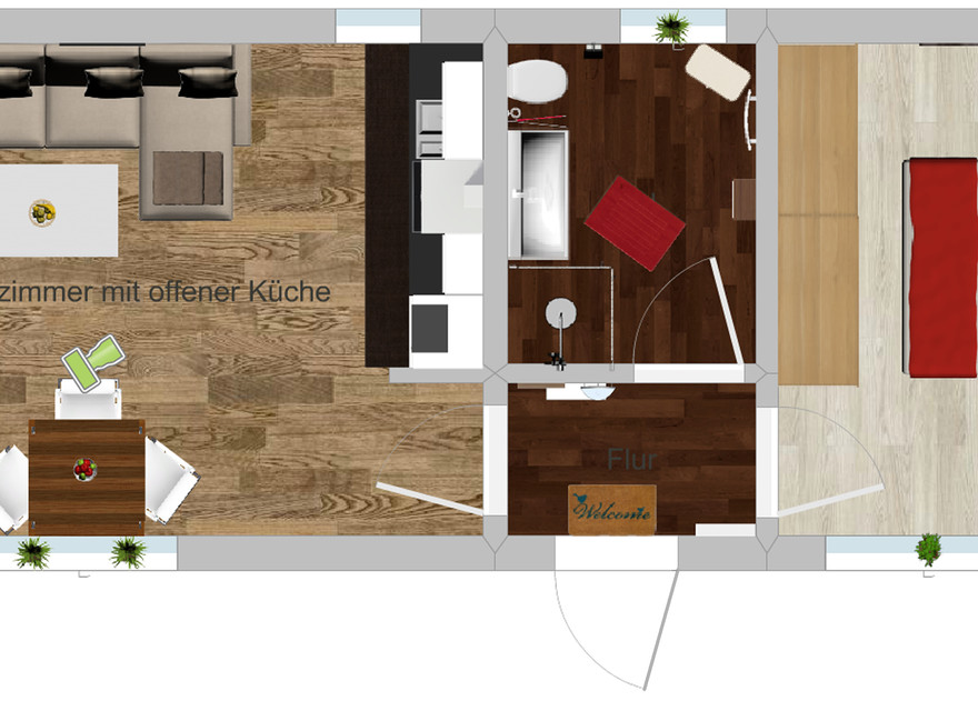 Grundriss der Wohnung