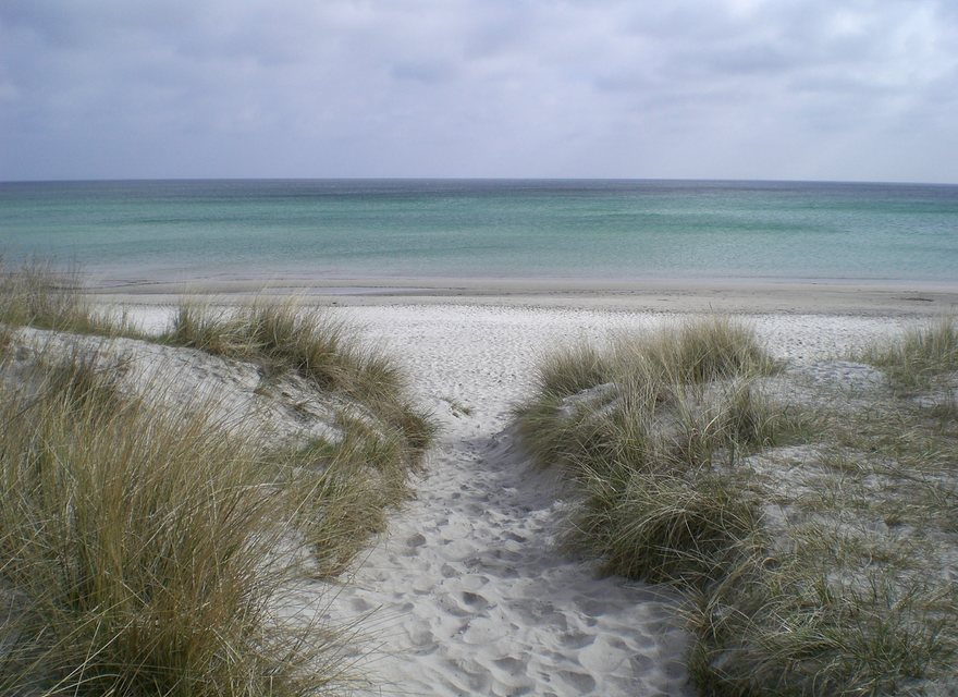 Strandzugang auf der Schaabe