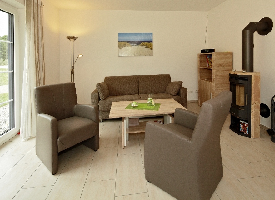 Wohnzimmer mit Kamin