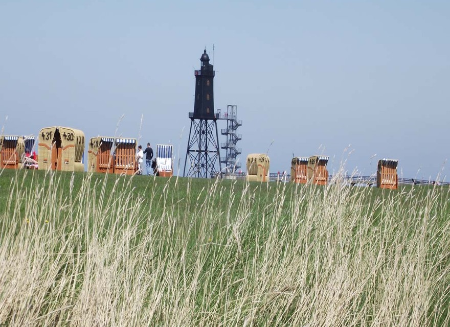 Blick auf Strand / Leuchtturm