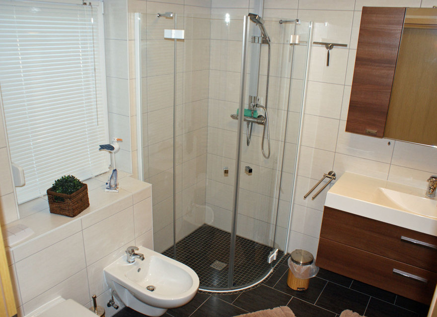 Runddusche aus Glas