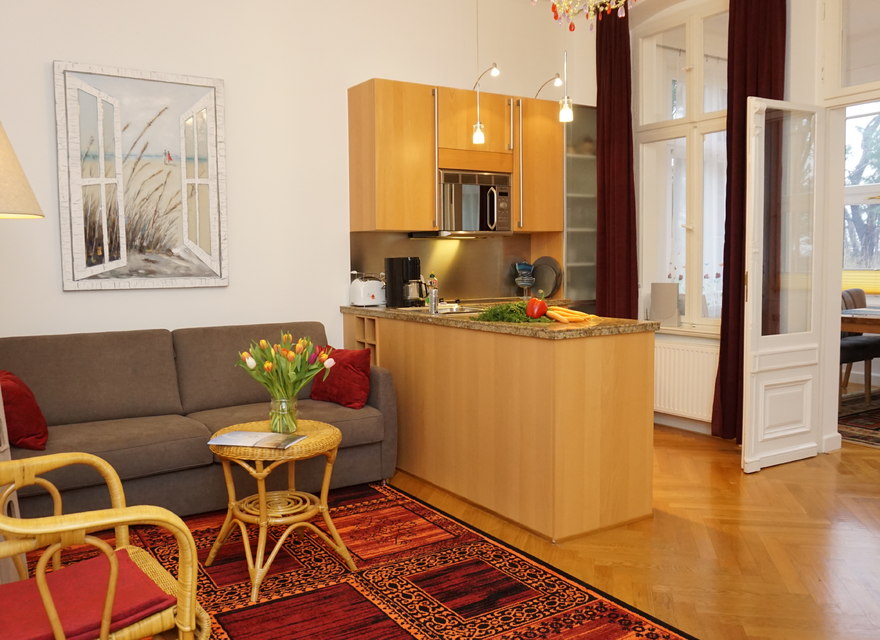 Wohnzimmer mit Schlafcouch