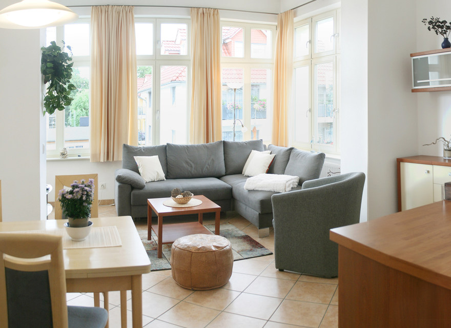 Wohnzimmer mit Schlafcouch