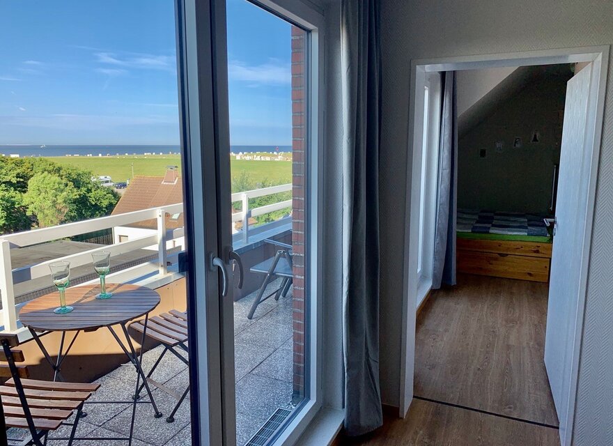 Blick ins Schlafzimmer