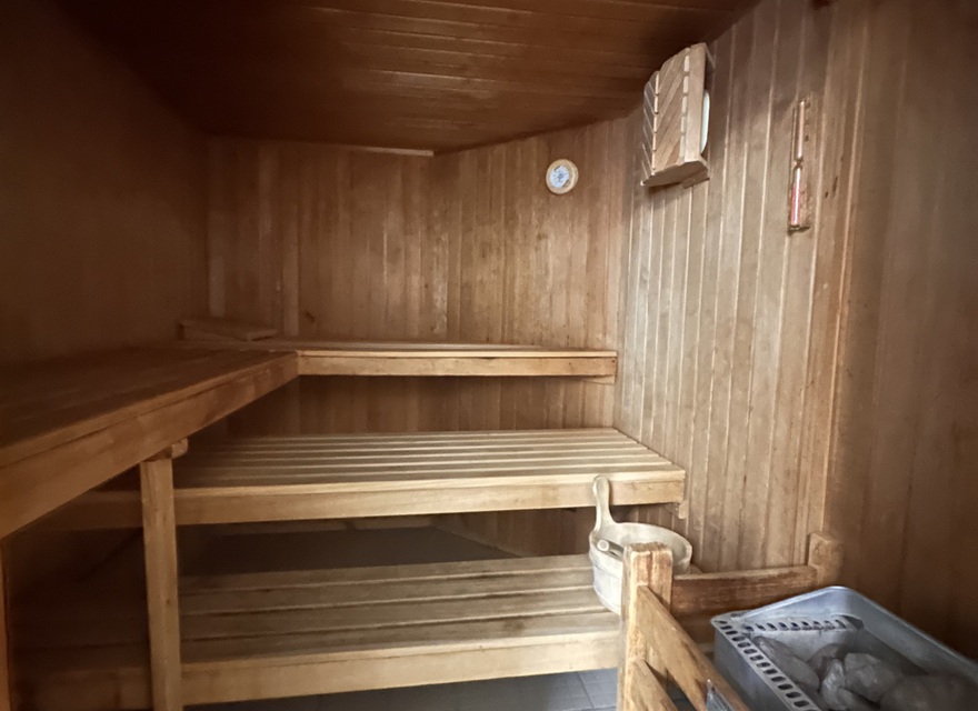 Blick in die Sauna