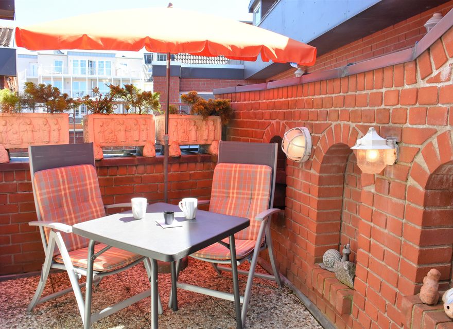 Geschütze Dachterrasse