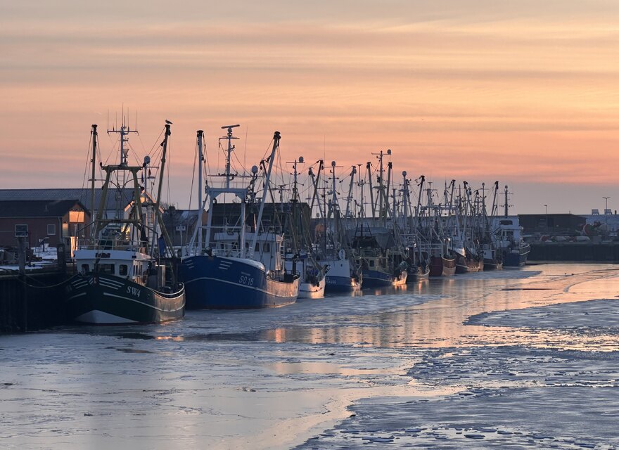 Krabbenkutter im Hafen