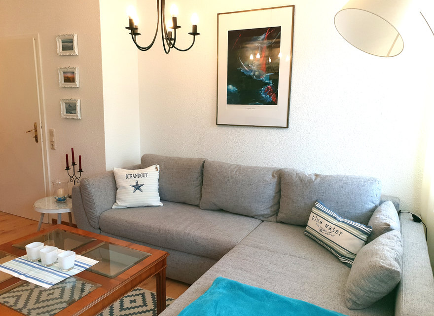 Wohnzimmer mit Schlafcouch
