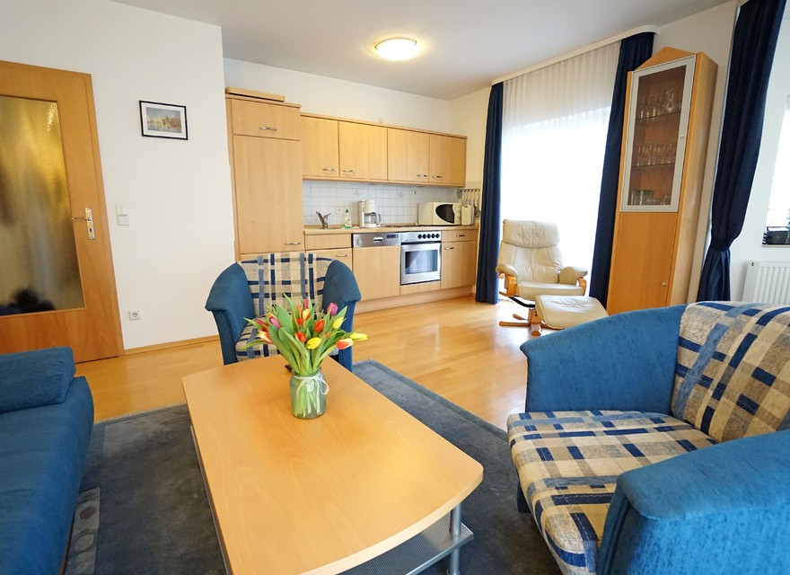 Wohnzimmer mit Küchenzeile